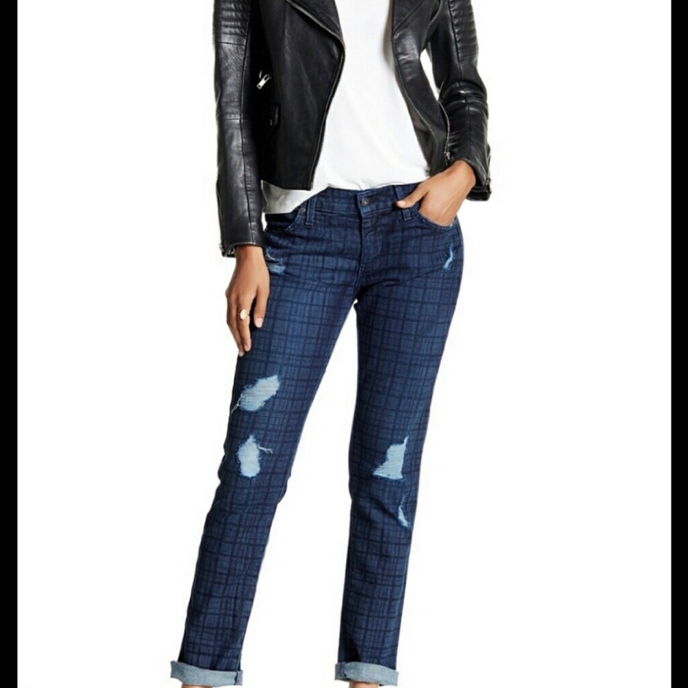 🆕 James Jeans Neo Beau Plaid Gossip Jeans